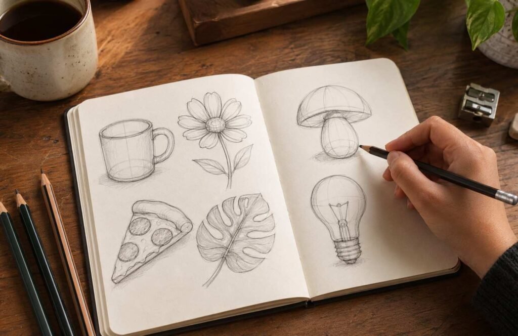 Easy Nature and Plant Drawing Ideas