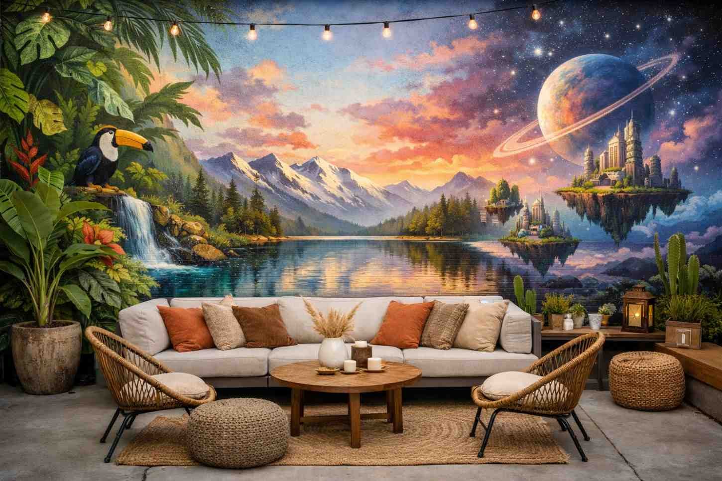 Modern Abstract and Geometric Mural Ideas